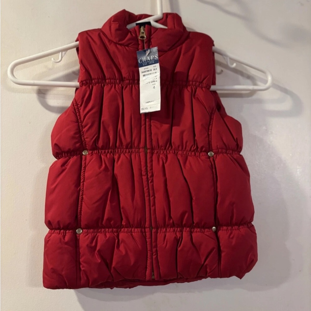 Chaps Girls' Vibrant Red Vest